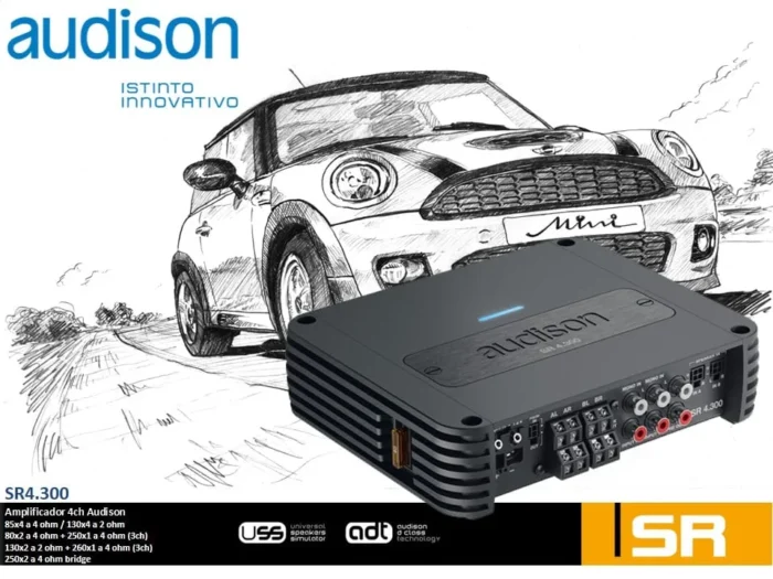 Amplificador 4ch Audison SR4300 - Imagen 2