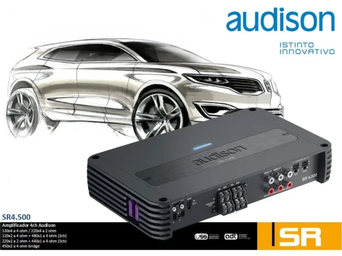 Amplificador 4ch Audison SR4500 - Imagen 2