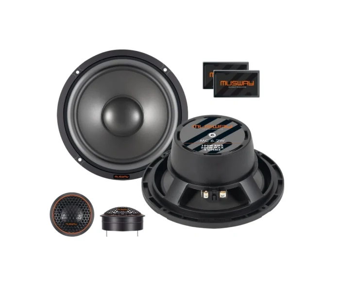 Componentes + Parlantes Coaxiales + Amplificador con Dsp M6v4 Musway - Imagen 2