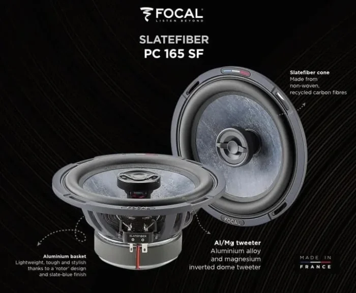Combo Focal Slate Fiber Componentes + parlantes coaxiales - Imagen 3